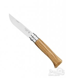 Туристический нож Opinel (опинель) Inox Lux Olive №8 VRI олива (000899/002020)