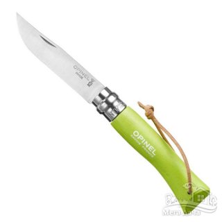 Нож Opinel (опинель) Inox Pop Apple Green rzemień No.07 001442 (Граб)