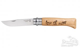 Нож Opinel (опинель) №8 форель 001625 (дуб)