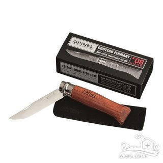 Нож Opinel (опинель) Inox Lux Bubinga box No.08 226086 (Бубинг)