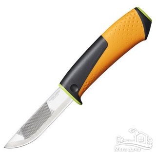 Нож для тяжелых работ с точилом Fiskars 156018 (1023619)